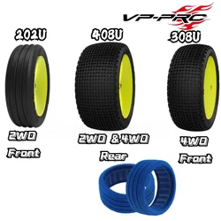 VP PRO RC 1/10 4WD 2WD Buggy Tire 202 408 Roundel Rib Cactus Evo 12mm Nut RC Racing Tire Sponge High Grip TLR Xray AE SWORKZ