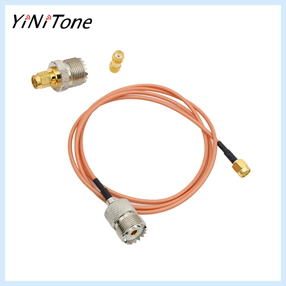 

Low Loss adapter Kit SMA male/female to UHF SO239 female/male RG316 Cable for Walkie Talkie Handheld RF Antenna