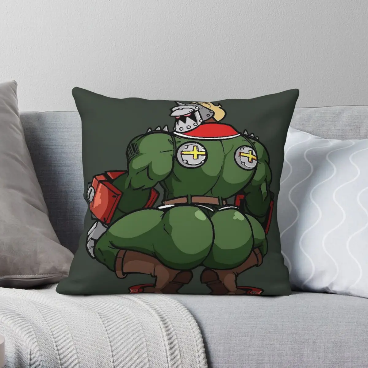 Guilty Gear Potemkin Culo Square Pillowcase Polyester Linen Velvet Pattern Zip Decorative Home Cushion Cover