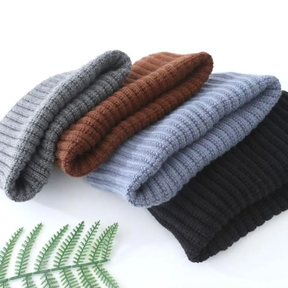 Fashion Knitted Neck Warmer Warm Windproof Knitted Scarf Thick Design Winter Scarf Men Women Neckerchief