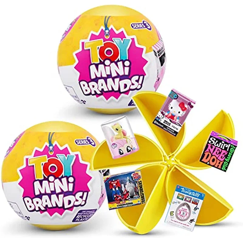 5 Surprise Toy Mini Brands Series 3 by ZURU (1 Pack) KT ball Exclusive and Mystery Collectibles Toys Collect