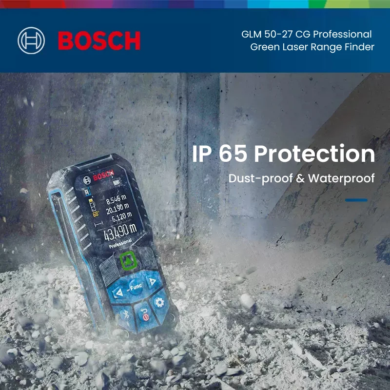 Bosch Groene Laser Maatregel GLM 50-27 CG 50M Laser-afstandsmeter Ip65 Bluetooth App Afstandsbediening Professionele Afstandsmeter Heerser