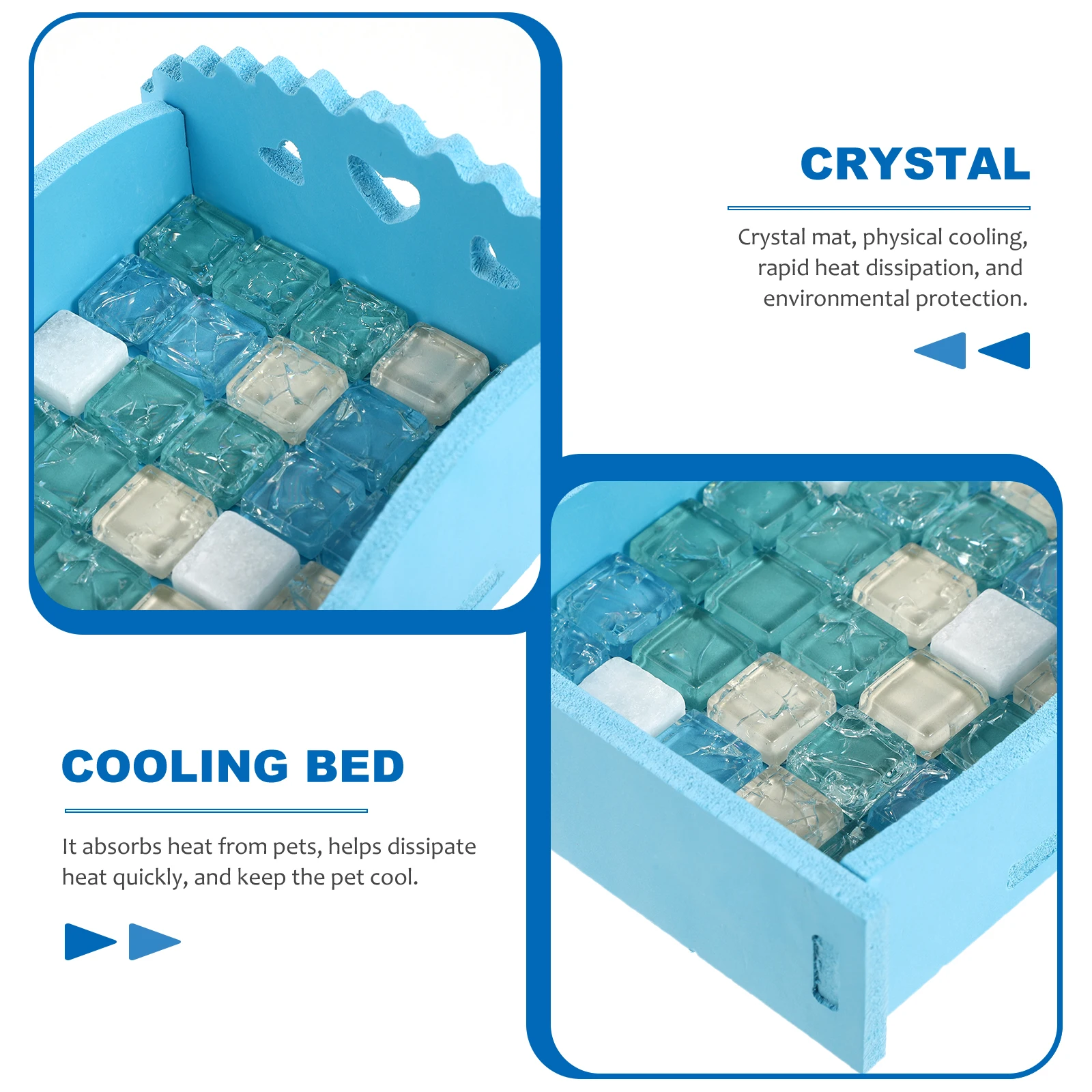 1 قطعة سرير التبريد كريستال الهامستر عش الحيوانات الأليفة حصيرة Skyblue دائم سهلة التنظيف السريع تبديد الحرارة مناسبة الحيوانات الصغيرة #2