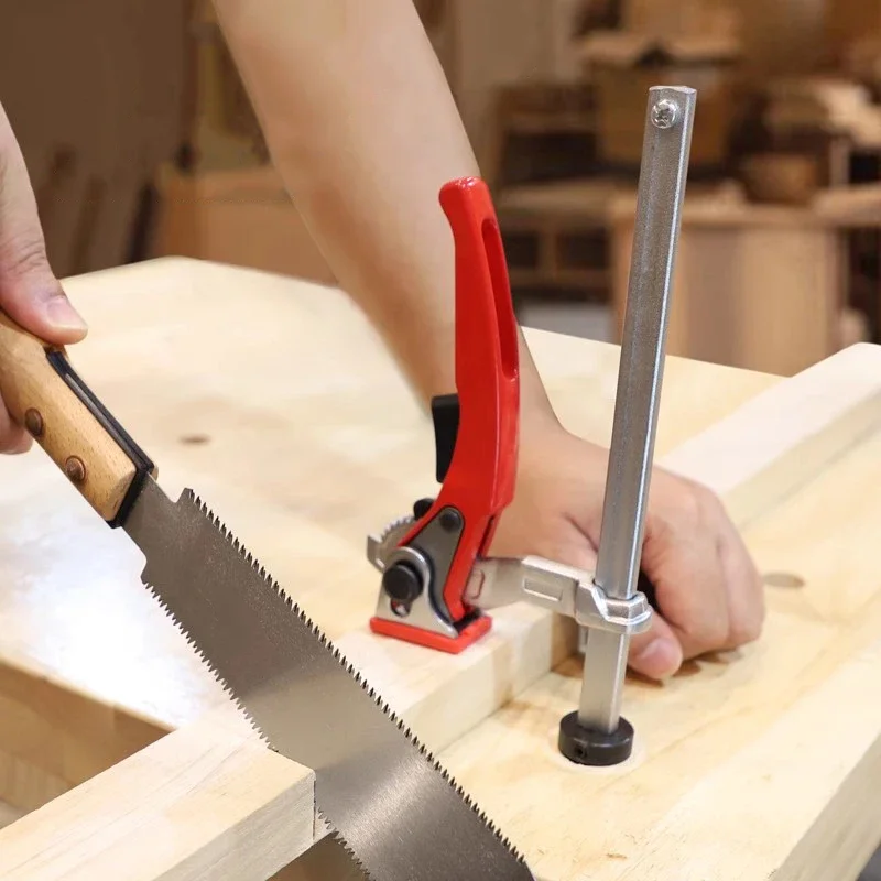 

1Pc Woodworking Desktop Quick Acting Hold Down Clamp Fast Fixed Clip For Woodworking Benches 16/19/20/28MM Hole Ratchet F Clamp