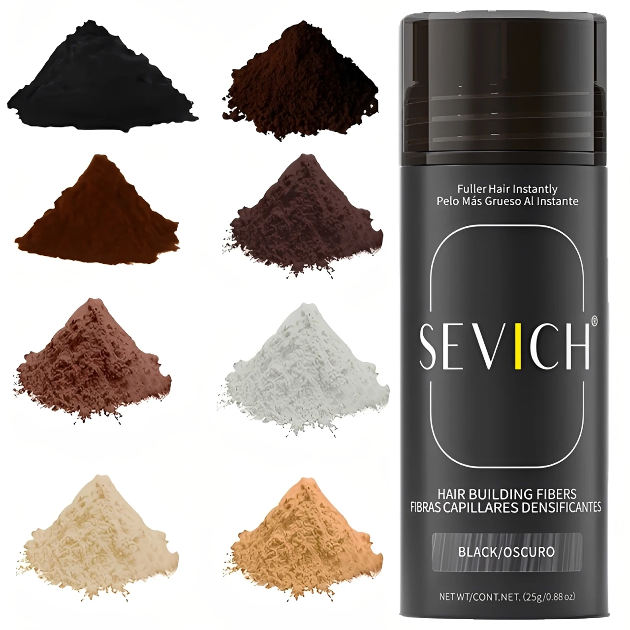 10 Colors Hair Building Fibers Hair Thickening Fibers for 15 Seconds Thinning Hair & Bald Spots Thicker Fuller Hair Fibers