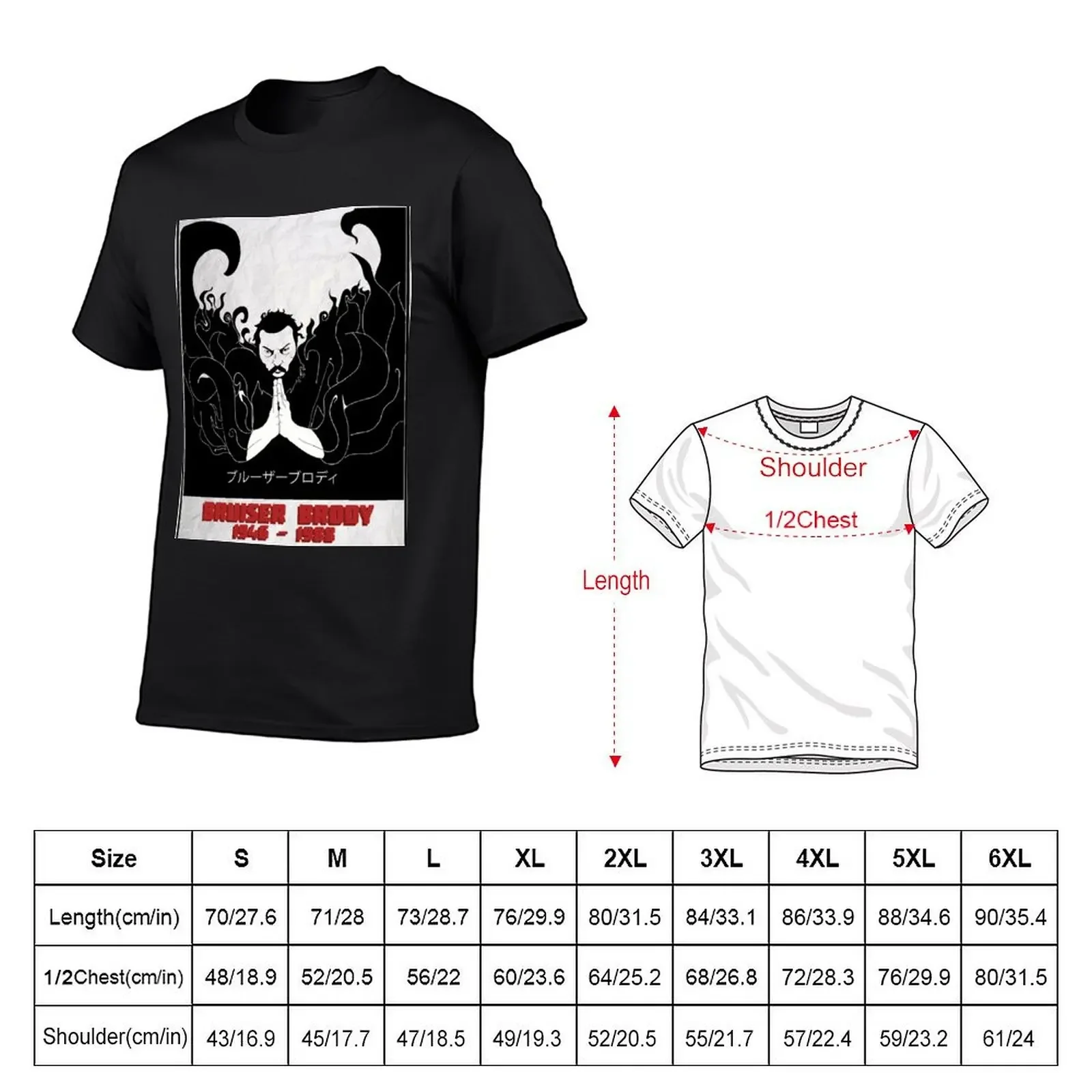 The Legendary Bruiser Brody T-Shirt Aesthetic clothing vintage t shirts quick-drying anime tshirt mens plain t shirts