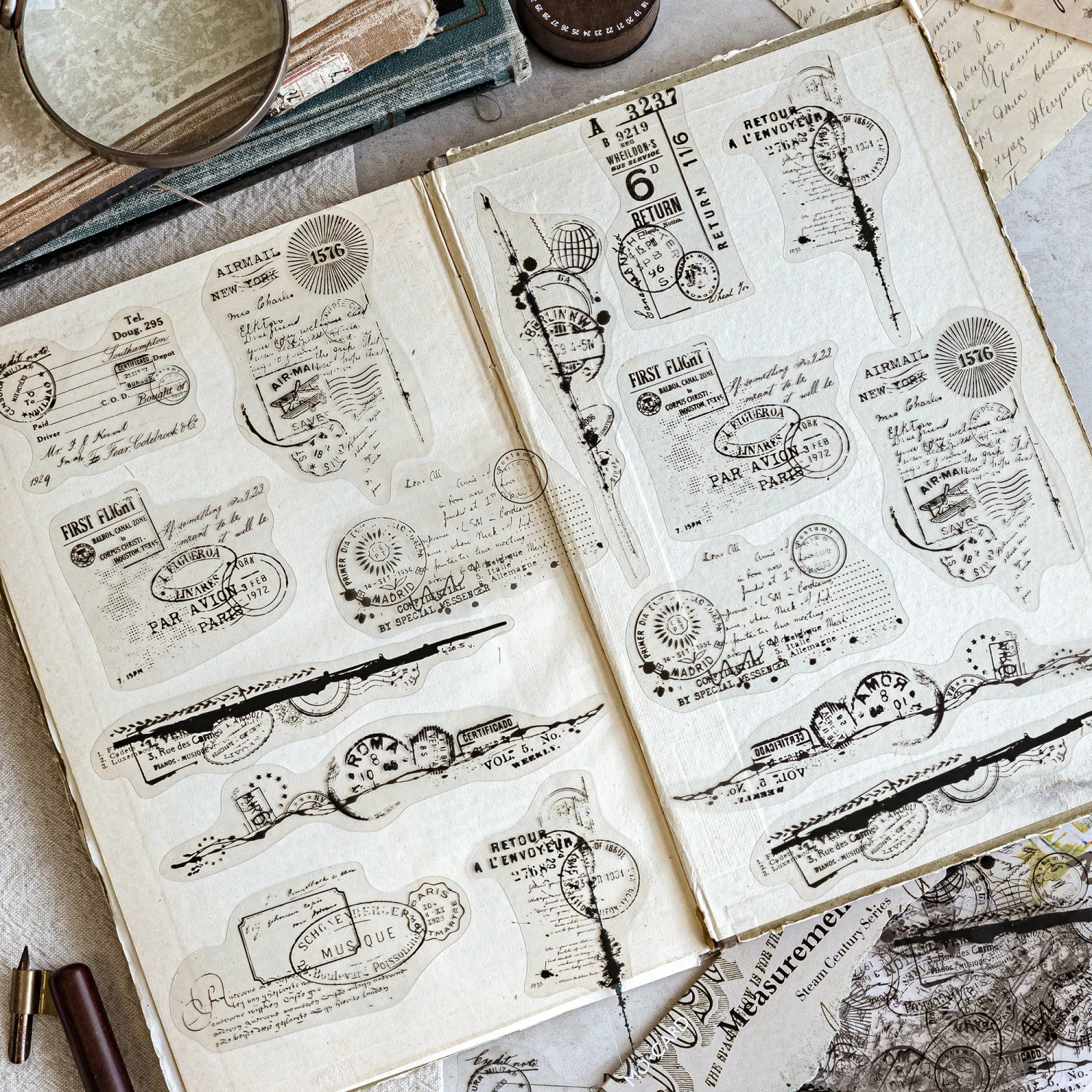 20 قطعة/الحزمة ملصقات الحيوانات الأليفة شفافة مواد سكرابوكينغ DIY بها بنفسك غير المرغوب فيه مجلة ملصقة لغة الكولاج ملصقات ديكور لتزيين الغرف #3