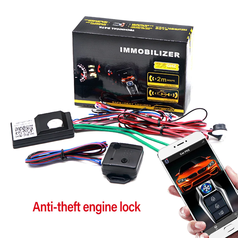 Universal Car ALARM AutoStart Keyless Entry System REMOTE Start Kit สําหรับรถ PUSH หนึ่งปุ่ม Start STOP System รถอุปกรณ์เสริม