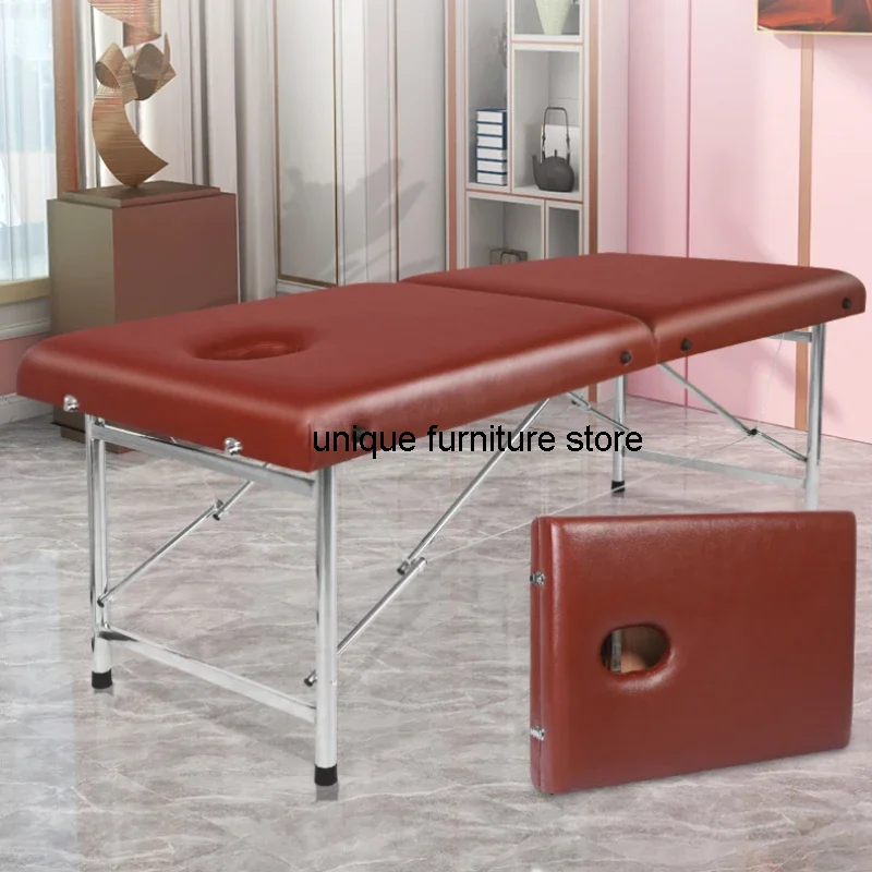 

Portable Folding Massage Tables Move Metal Physiotherapy Knead Massage Tables Adjust Sleep Camilla Masaje Salon Furniture QF50MT