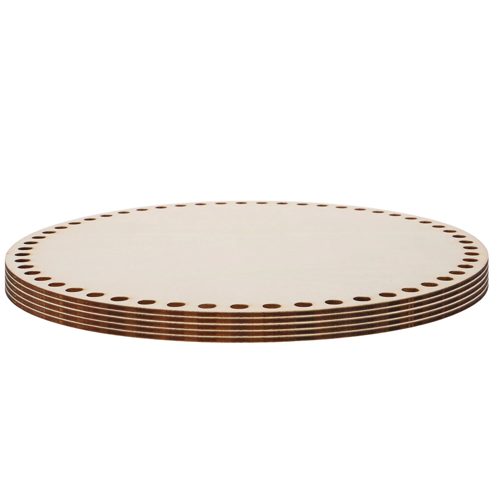 

5Pcs Wooden Basket Bottom Crochet Bag Base DIY Knitting Material for Craft Bag Shaping Sturdy Wood Base Wooden Basket Bottom