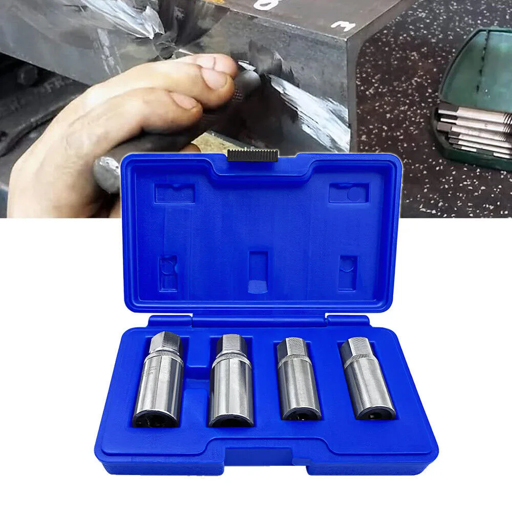 4 Pcs Threaded Stud Puller Set Stud Extractor Kit 6/8/10/12mm Sleeve Remover Installer Kit 1/2