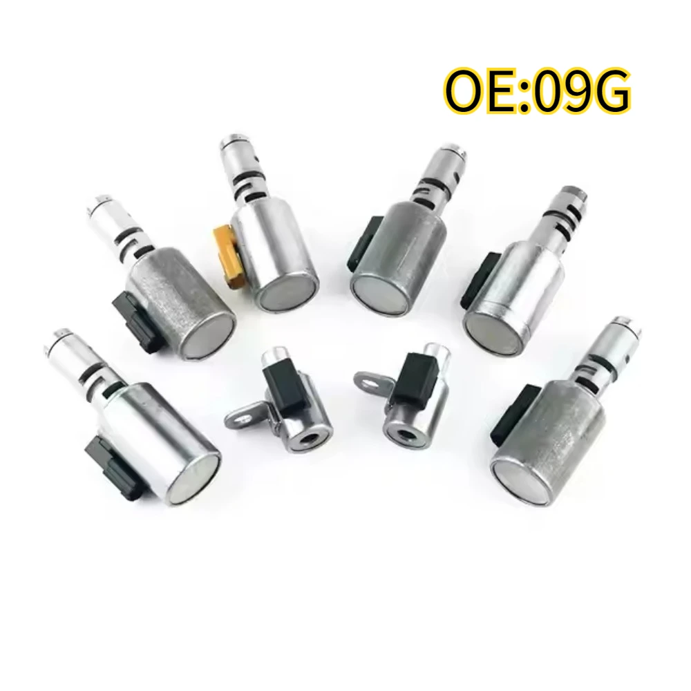 

High quality New For 8PCS 09G OEM Automatische Transmissie Klephuis Solenoids TF-60SN Past Voor Audi VW Golf Passat Toura
