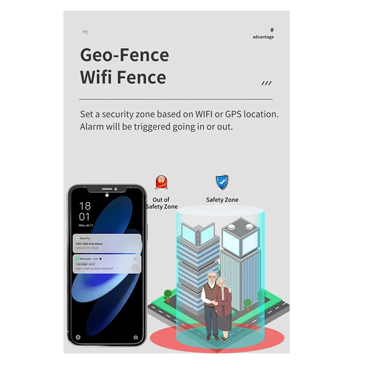 BaoBao- 6X GPS + Beidou Tracker RF-V51 WIFI Compatible con 4G LTE/3G WCDMA/2G GSM SOS Alarma Seguimiento de voz bidireccional(A)