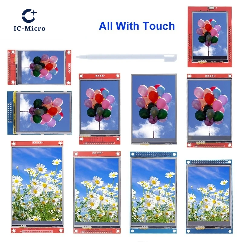 2.4/2.8/3.5/4.0Inch SPI TFT LCD Screen Colorful Touch Display Module Interface SPI ILI9341 ILI9488 480*320 240*320 For Arduino