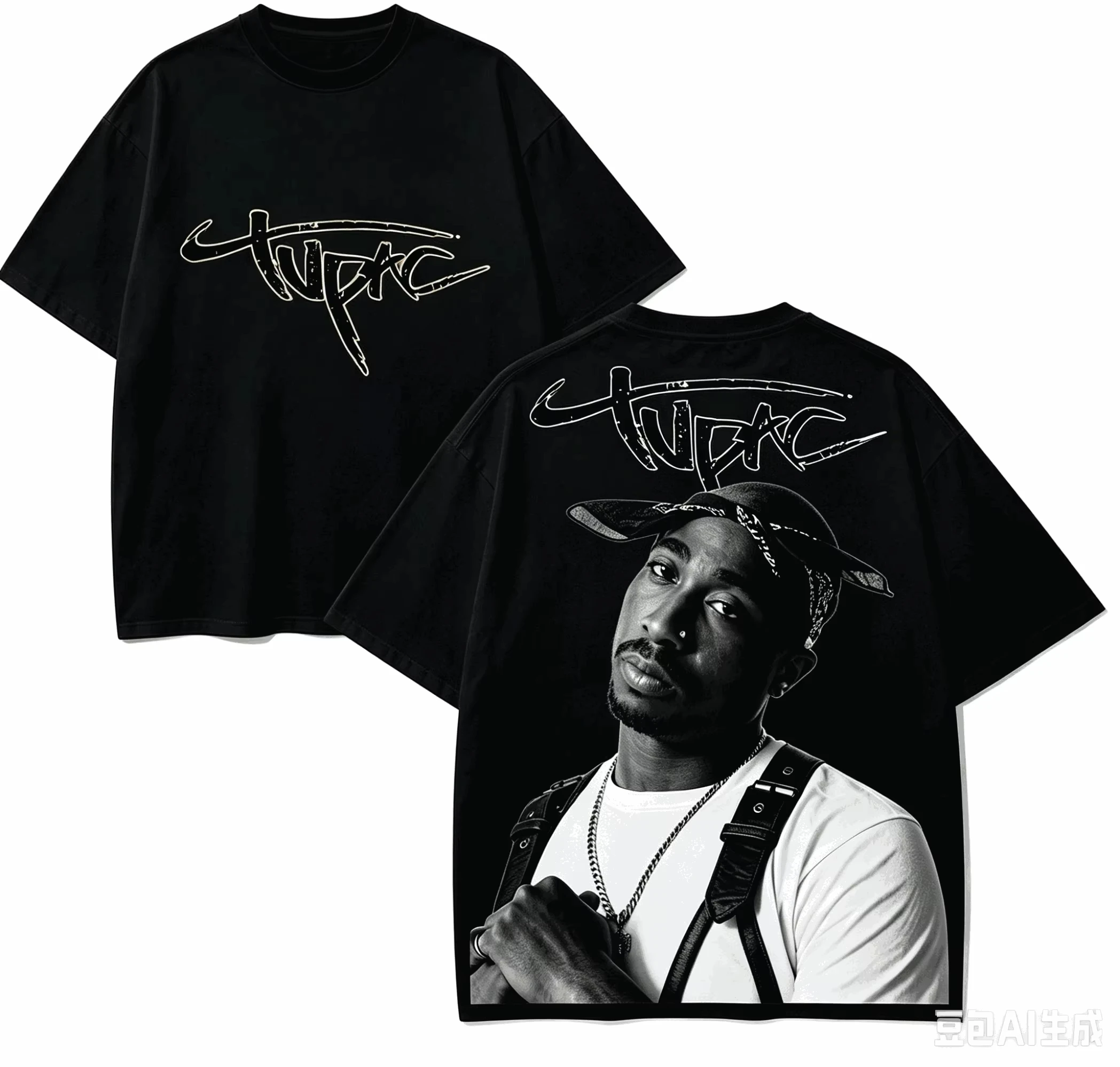 2026 new Tupac Shakur Fan T-Shirt Suitable for both men women Large size Long-sleeved street style High quality. Coastal style.