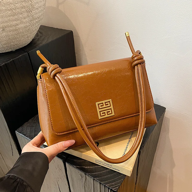 

Vintage Square Bag, Spacious Underarm Tote for Women, Retro Large Capacity Crossbody Bag, Timeless & Practical for Daily Use