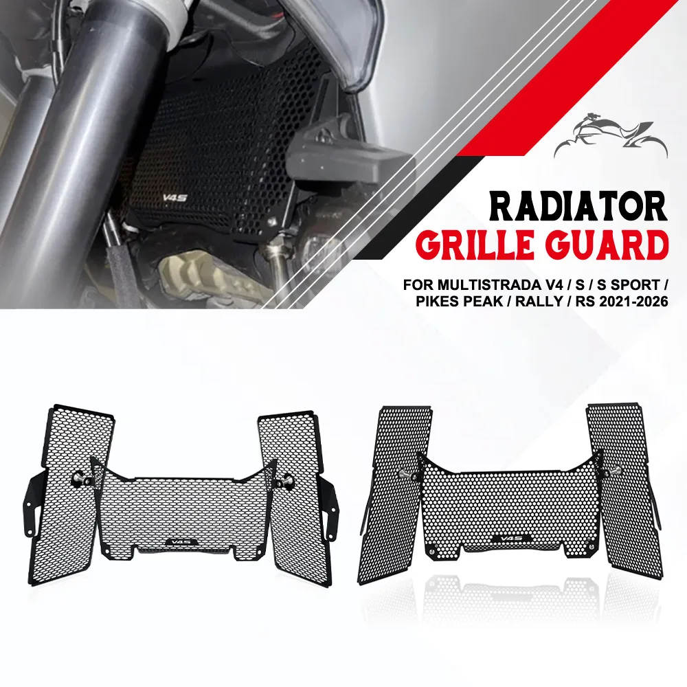 

2026 Radiator Guard Protector Grille Cover For Ducati Multistrada V4 / S / S Sport / Pikes Peak / Rally / RS 2021-2023-2024-2025