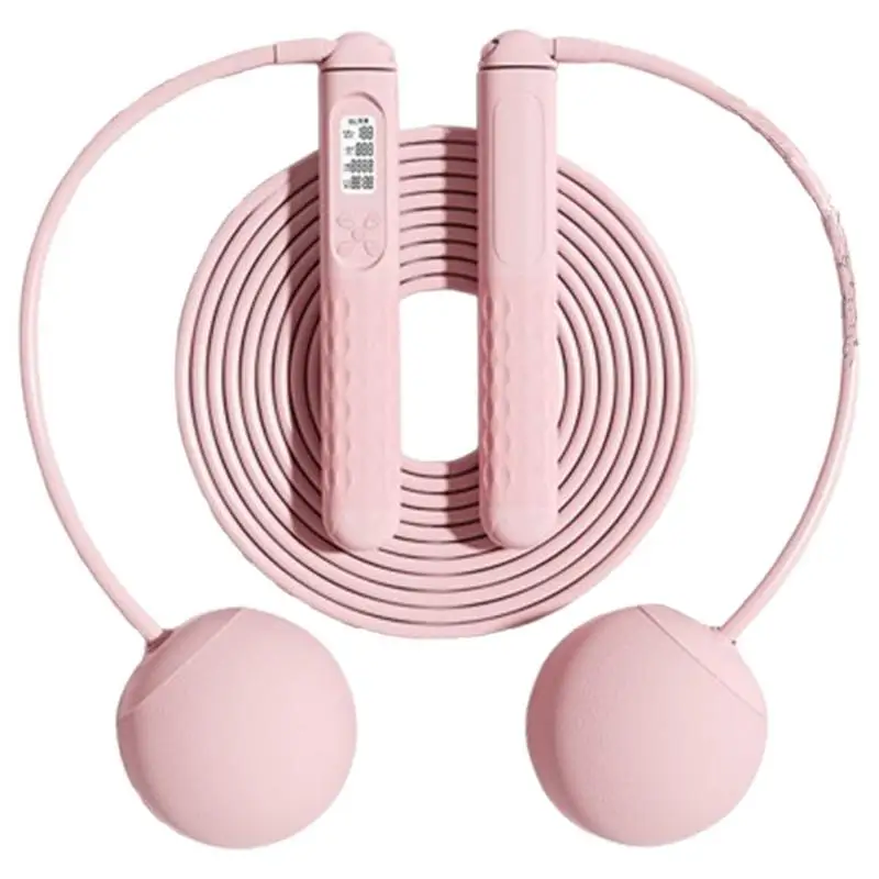 Skipping Rope With Counter Cordless Weighted Rope With Counter Workout Jumping Rope With Large Ball Outdoor Skipping Rope For