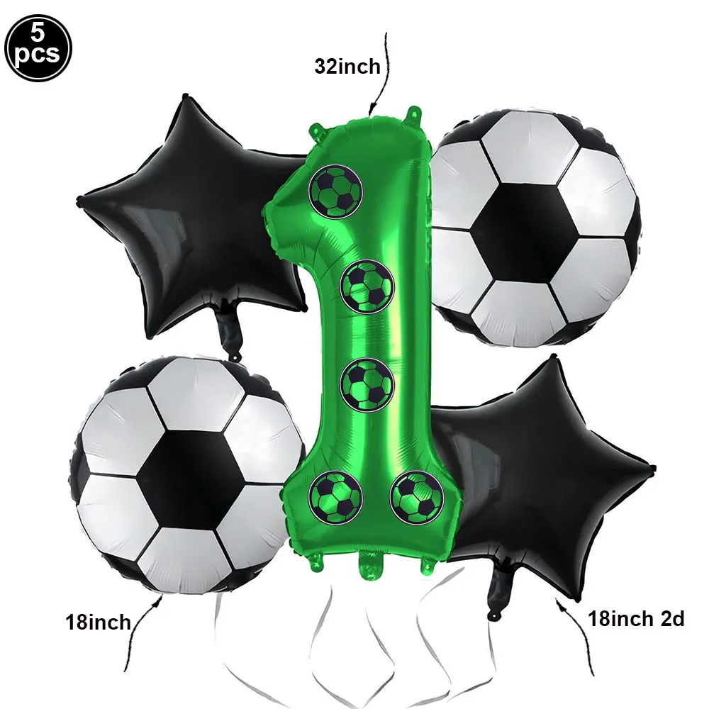 Fußballballon zum 8. Geburtstag, Dekor, Fußballballons, Jungen-Fußball-Trophäe, Nummer 8, Folienballon, Junge, Partyzubehör zum 8. Geburtstag – Detail 1