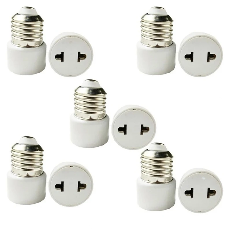 Hot Sell Practical White E27 Plug Bulb Holder Light Fixture Bulb Base Adapter Lamp Socket U S /EU
