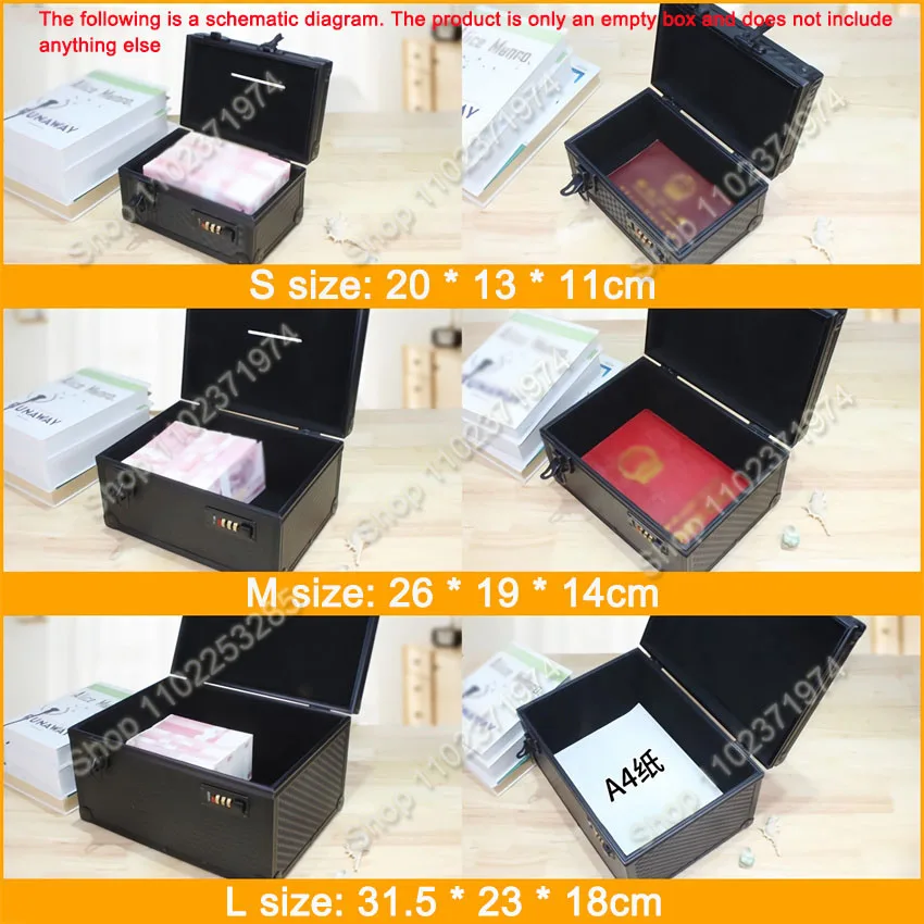 Home Money Safe Multifunctional Aluminum Password Money Box for Children and Adults Hidden Storage Secret With double lock