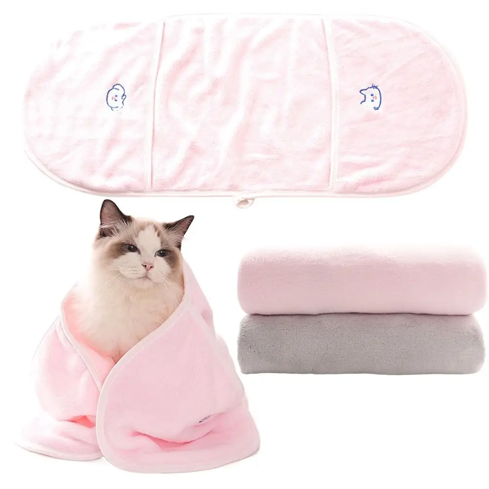 Soft Pet Bathing Towel Thickened Super Absorbent Dog Cleaning Shammy Hand Pocket Large Size Pet Grooming Towel Pet Store