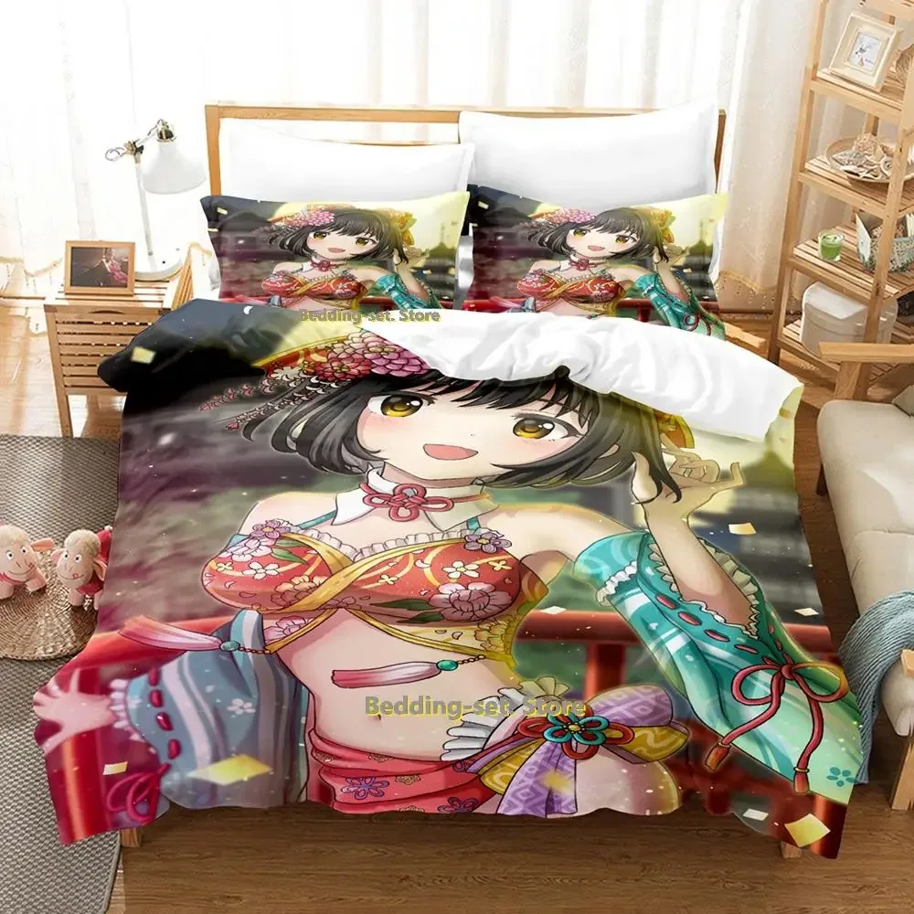 2023 Takafuji Kako Bedding Set Single Twin Full Queen King Size Bed Set Adult Kid Bedroom Duvetcover Sets Anime Girls Bed