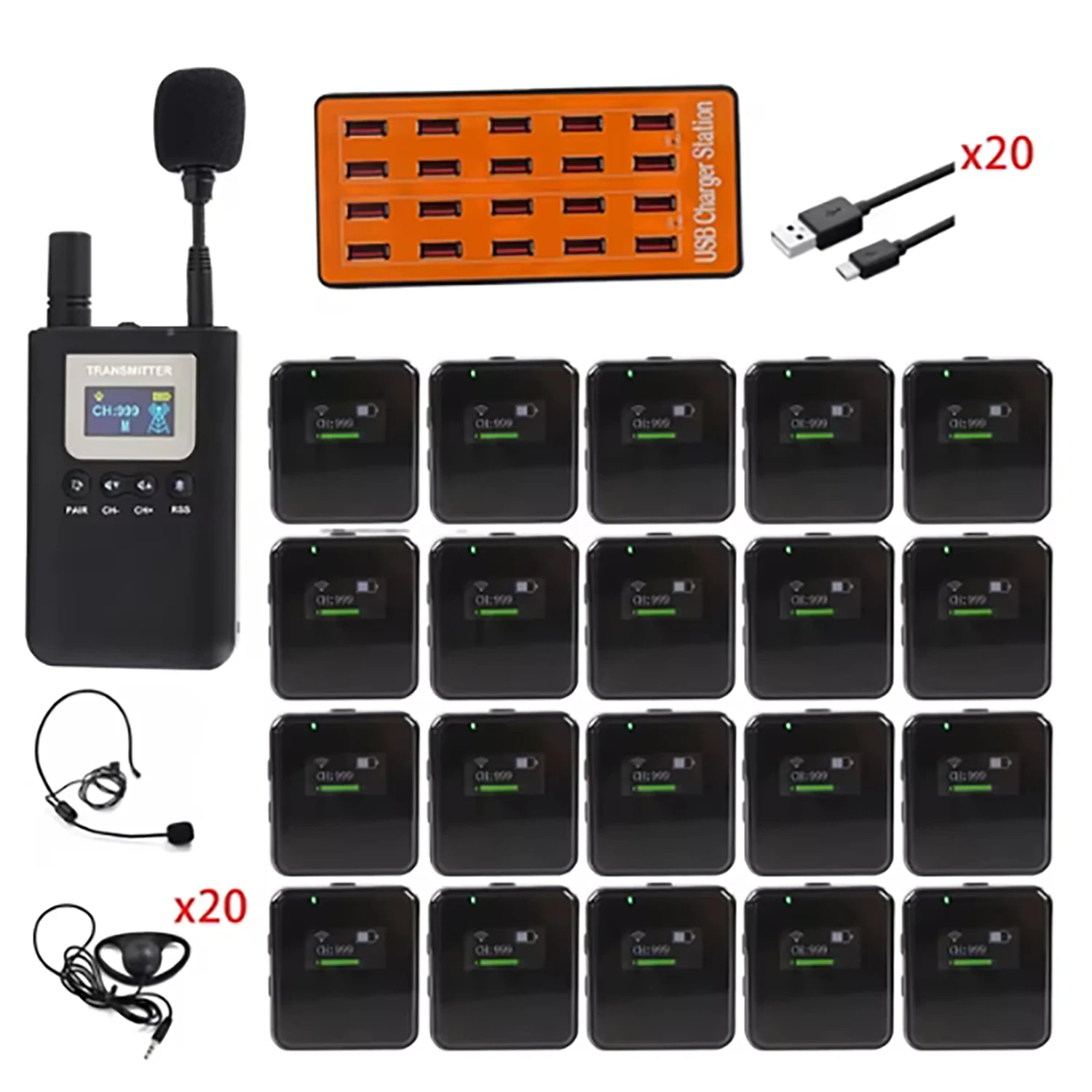 Wireless Whisper Tour Guide System Simultaneous Interpretation System For  Tourism Group Service Meeting Gathering  Conference