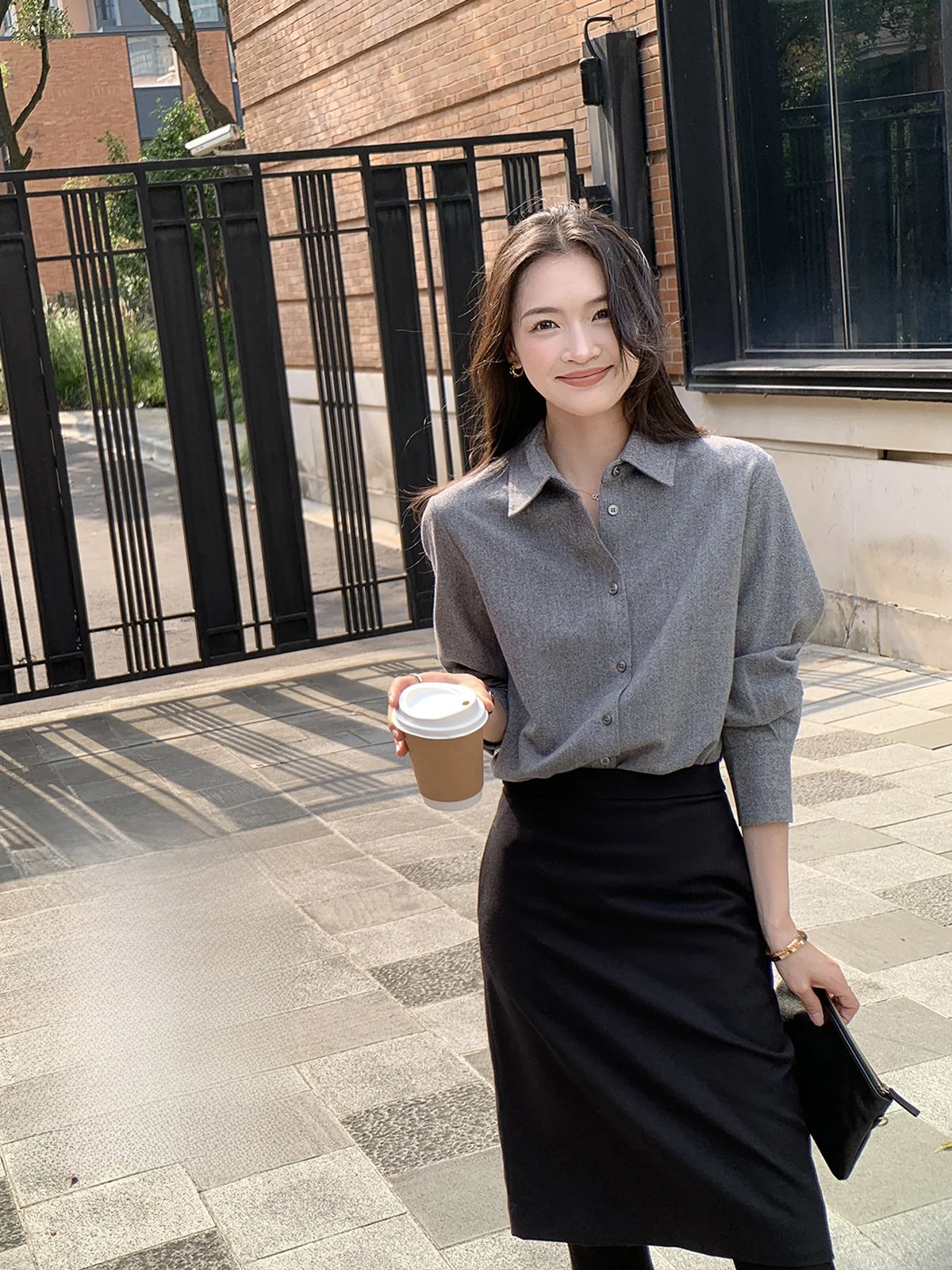 

Fol Else Architect 20, шерстяной фетровый длинный све irt, осень-зима, новый повседневный свободный женский топ премиум-класса