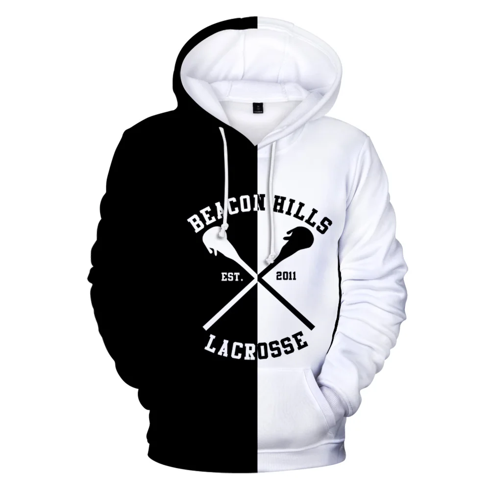 

2026 Teen Wolf Hoodie 3D Pullover Long Sleeve Women Men's Hoodie Harajuku Streetwear Stilinski 24 American Tv Series Fashion