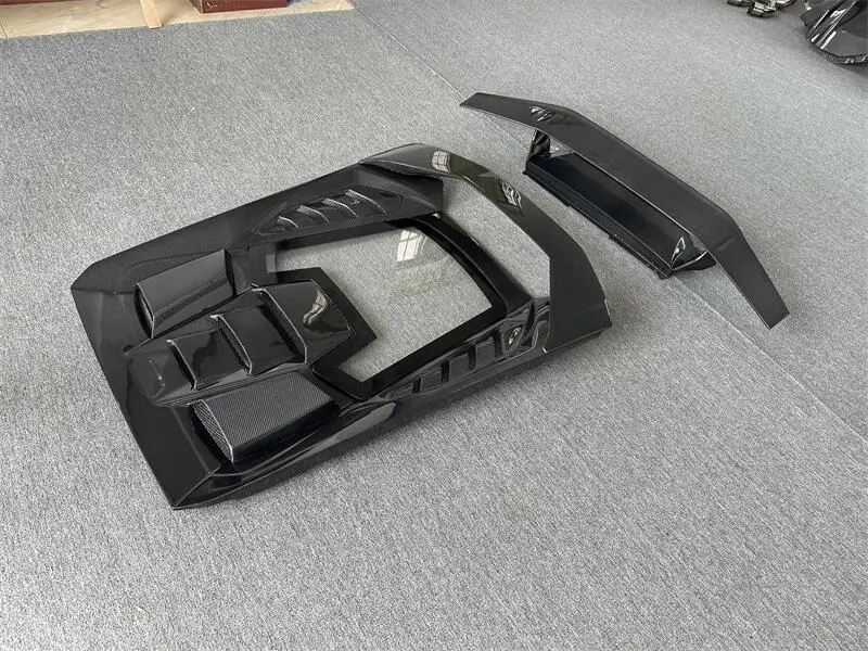 Tecnicar نمط ألياف الكربون غطاء محرك السيارة الخلفي لامبورغيني هوراكان LP610 LP580 اكسسوارات السيارات غطاء الجذع الخلفي