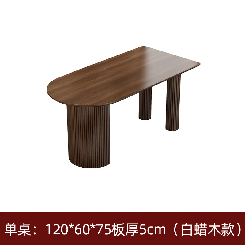 Small household ash wood dining table, solid wood multi-person dining table, living room rectangle, negotiation table