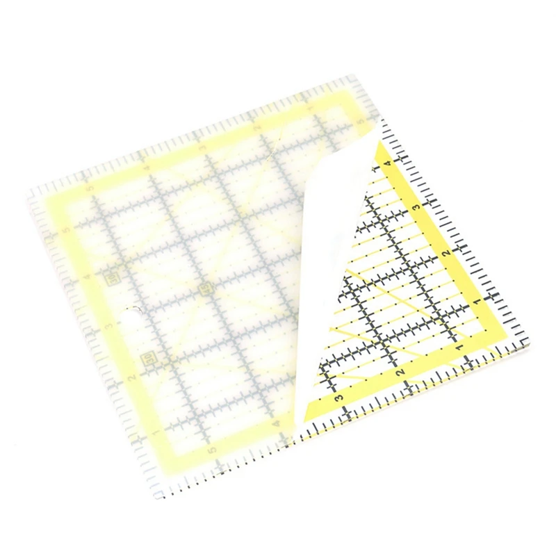 Juego de reglas acrílicas multifuncionales para costura, Regla de medición para Patchwork, cuadrado, 4 piezas