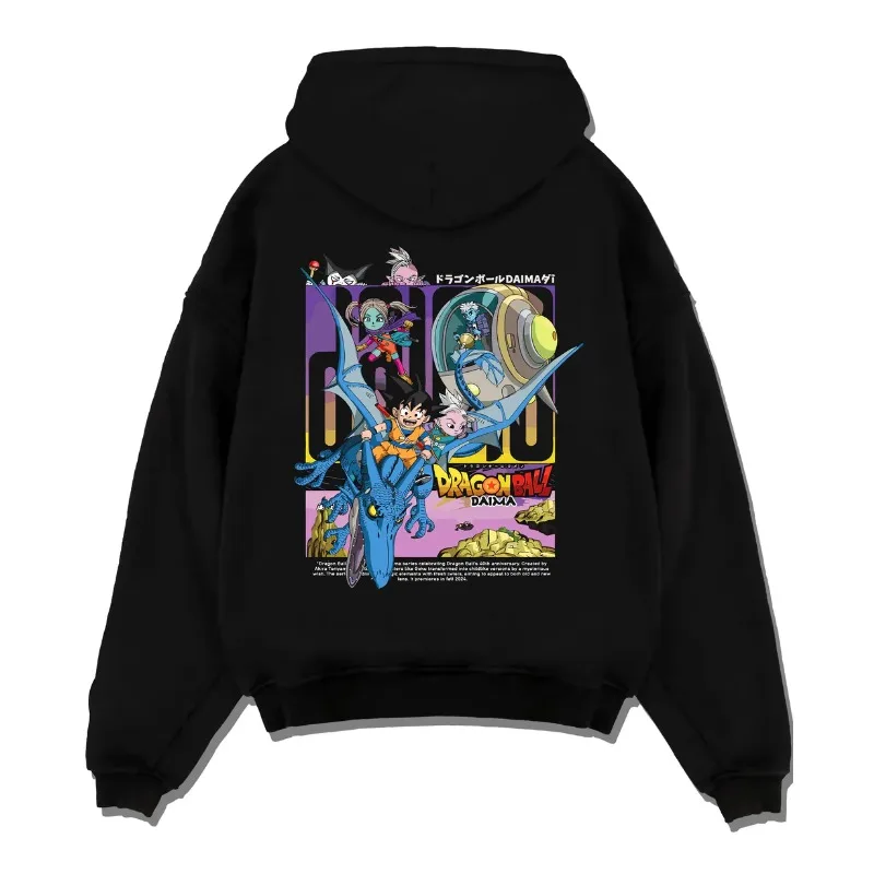 لعبة دراغون بول 40th الذكرى الرجال هوديس الخريف الشتاء انمي ياباني يطبع البلوز Y2K الشارع الشهير 100% الملابس القطنية #3