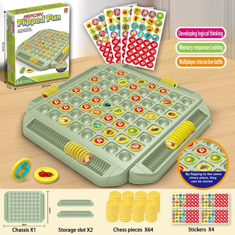 2025 Menti Scacchi Strategia a tema frutta Gioco da tavolo Memoria Partita Giocatore sfida Avventura cognitiva per regali di famiglia e vacanze
