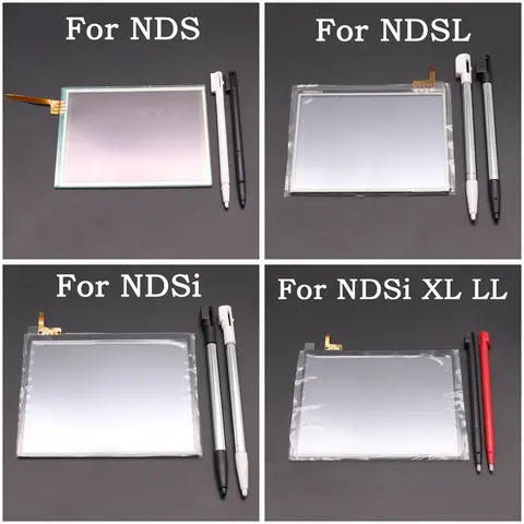 1Set Digitizer Screen For NDS Lite Bottom Touch Screen Lens with Touchscreen Stylus Pen For Nintend DSi XL LL Repair Parts