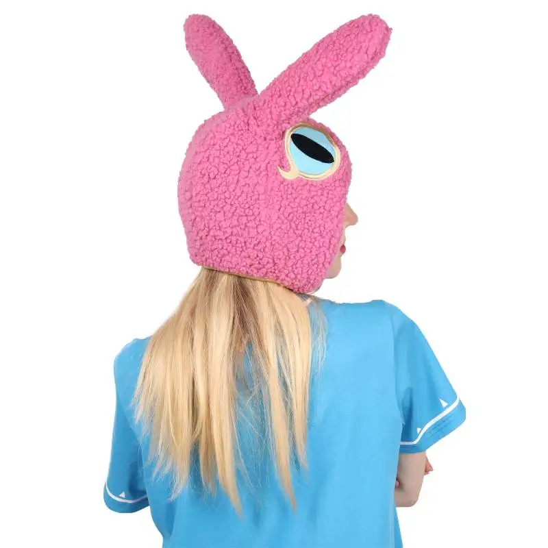 DAZCOS Winter Warm Ravio Rabbit Cosplay Hat Cute Bunny Long Ear Hood Pink Game Rabbit Cosplay Hat Quality Velvet Breath Wild Hat