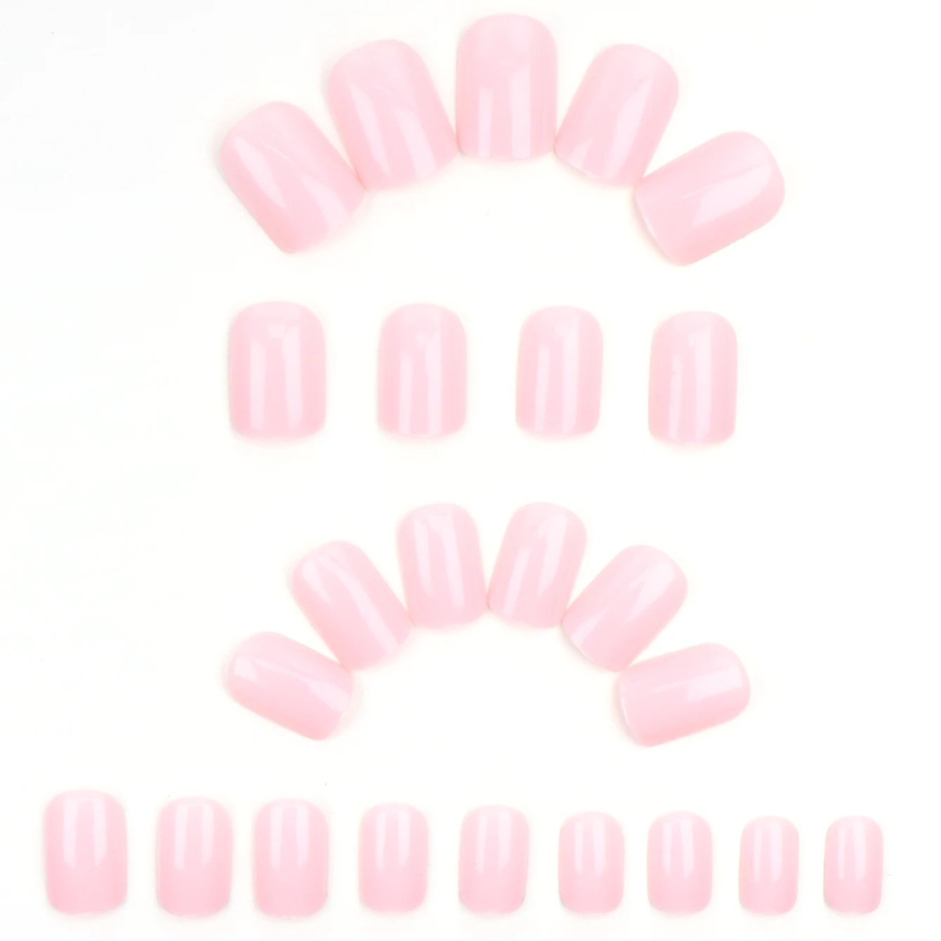 96PCS Short Press On Nails Square Fake Nails 4 Different Colors Combination Solid Color Acrylic Nails for Women