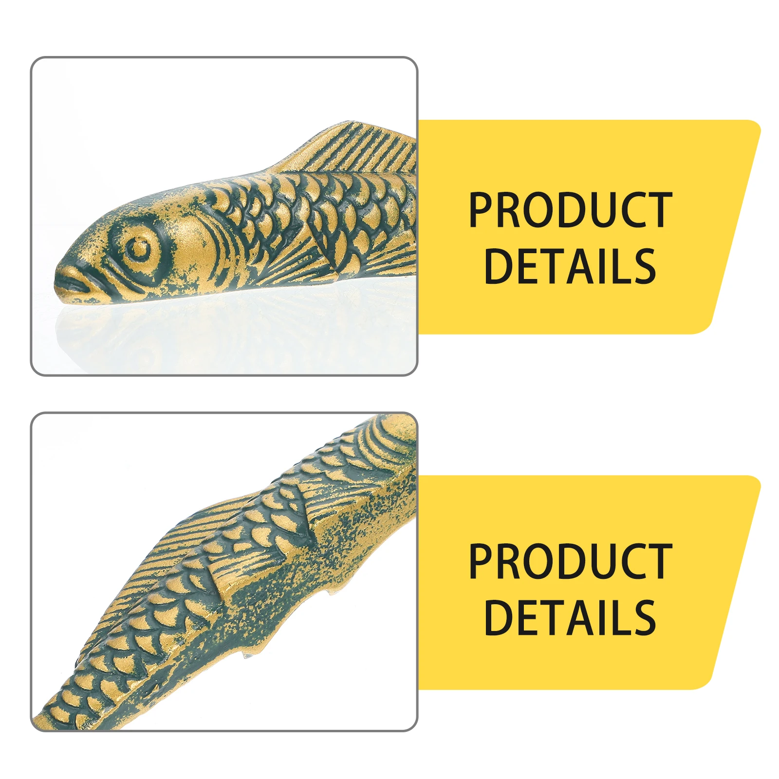 

Heavy Duty Cast Iron Paperweight Set Carp Design for Calligraphy Sumi Drawing Chinese Style Writing Desk Organizer