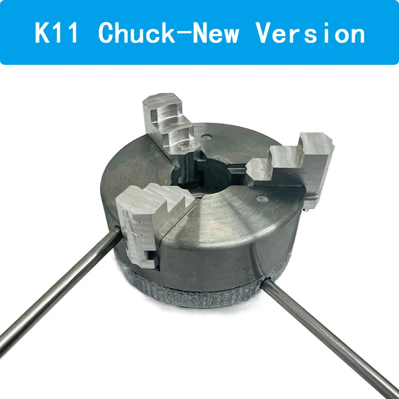 

Lathe Accessory K11 Three 3 Jaw Chuck Zinc Alloy 48mm/1.89in Clamping for Mini Lathe with Two Lock Rods M12x1mm Threaded Back