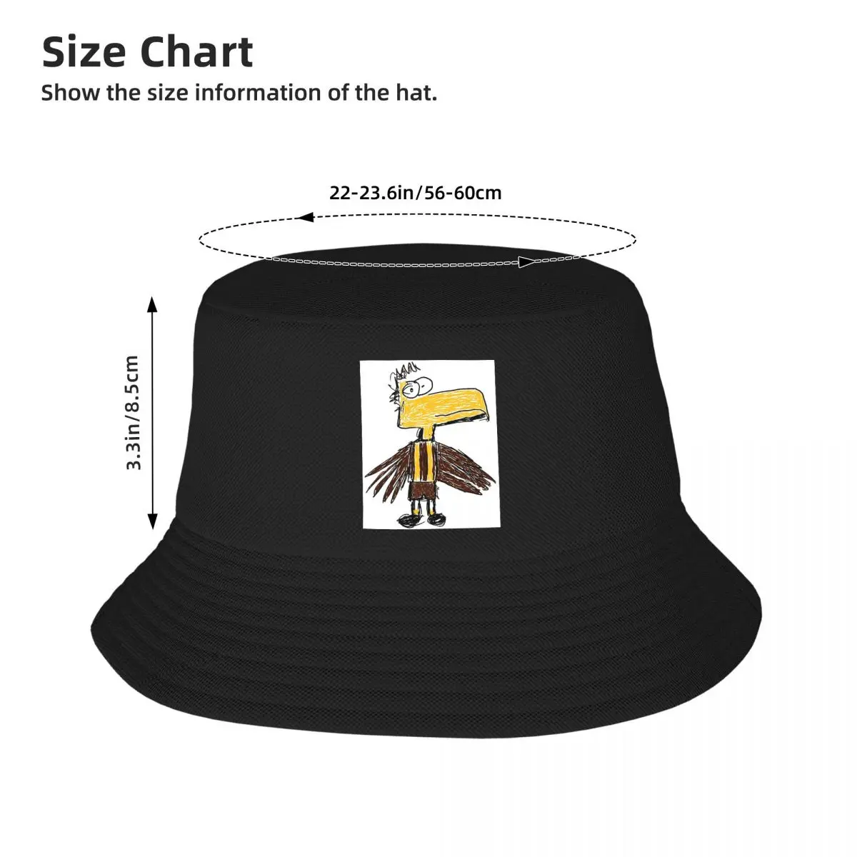 Hawthorn Hawks Logo Drawing Bucket Hats Panama For Man Woman Bob Hats Outdoor Fisherman Hats Summer Beach Fishing Unisex Caps