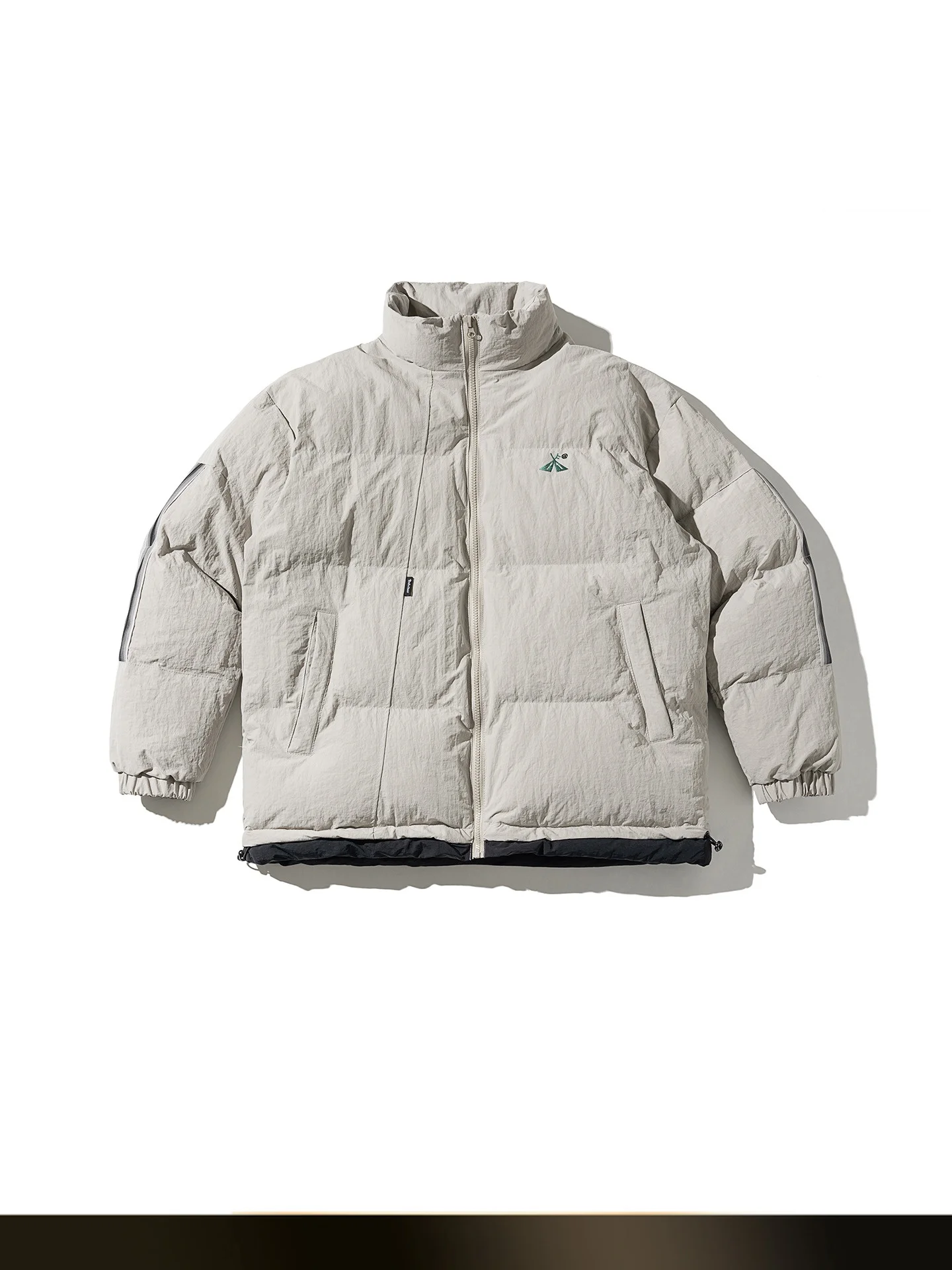 

Мужская зимняя теплая куртка в американском ретро-стиле с контрастными вставками, вышивкой и воротником-стойкой, свободного кроя, для пар