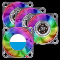 4PCS 4010 RGB Fan 12V 24V Ender 3 Fan Upgrade 24 Volt Fans LED Colorful 4010 Hydraulic Bearing Works with Ender 3 Pro 3X CR-10S