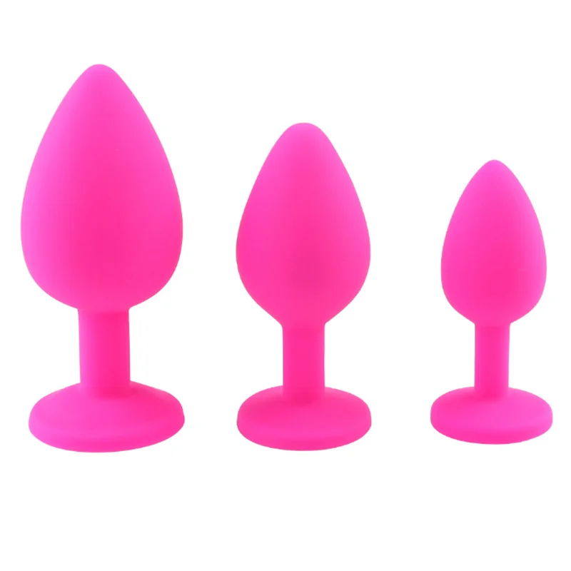 3 Size/set Metal Anal Plug Sex Toys Soft Silicone Butt Plug For Women/Men/Couples Adult Game Masturbator Anal S/M/L Diamond Sex