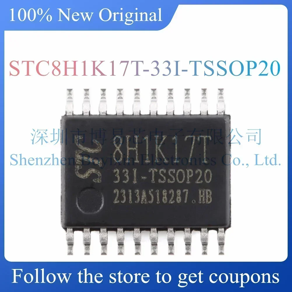 

STC8H1K17T-33I-TSSOP20 Standard version
