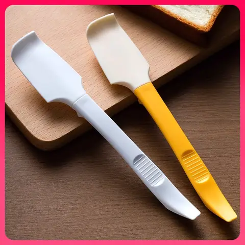 Espátula de cozimento dois em um, espátula de silicone resistente a altas temperaturas, creme, geléia, manteiga, espátula de agitação de cozinha