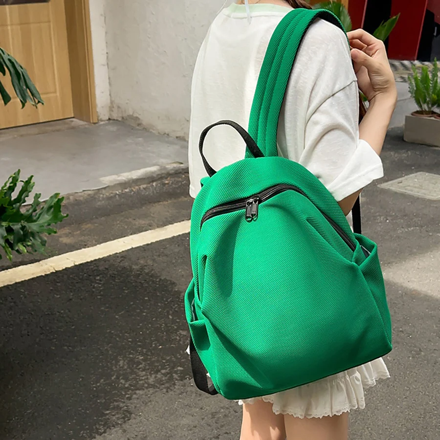 

Простая сумка через плечо, рюкзак для поездок на работу, большой вместимости, женский, легкий, из сетчатой ткани, для коротких поездок, школьный рюкзак, сумка для путешествий.