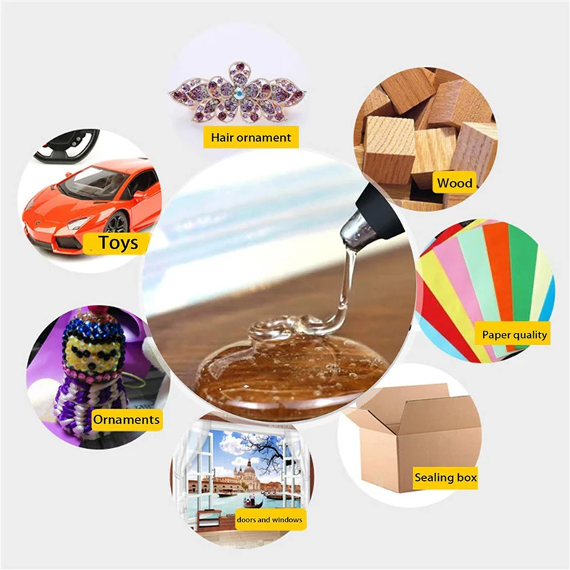 

AA81-400Pcs Hot Melt Glue Sticks 7Mmx100mm Hot Glue Sticks Rod For Craft Album Repair Tools Hot Glue Sticks