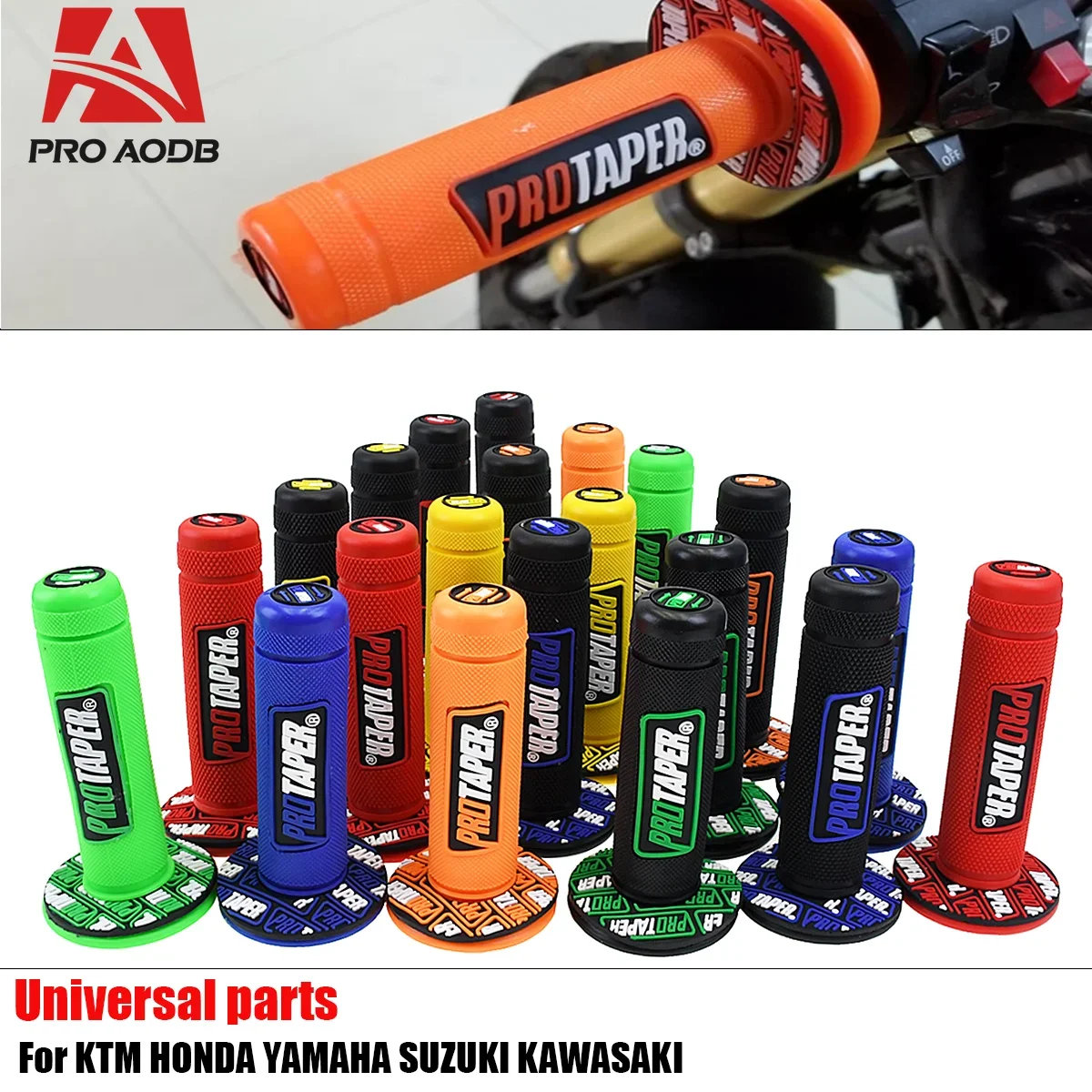 Colorful Handle Grip Motorcycle Protaper Dirt Pit Bike Motocross 7/8