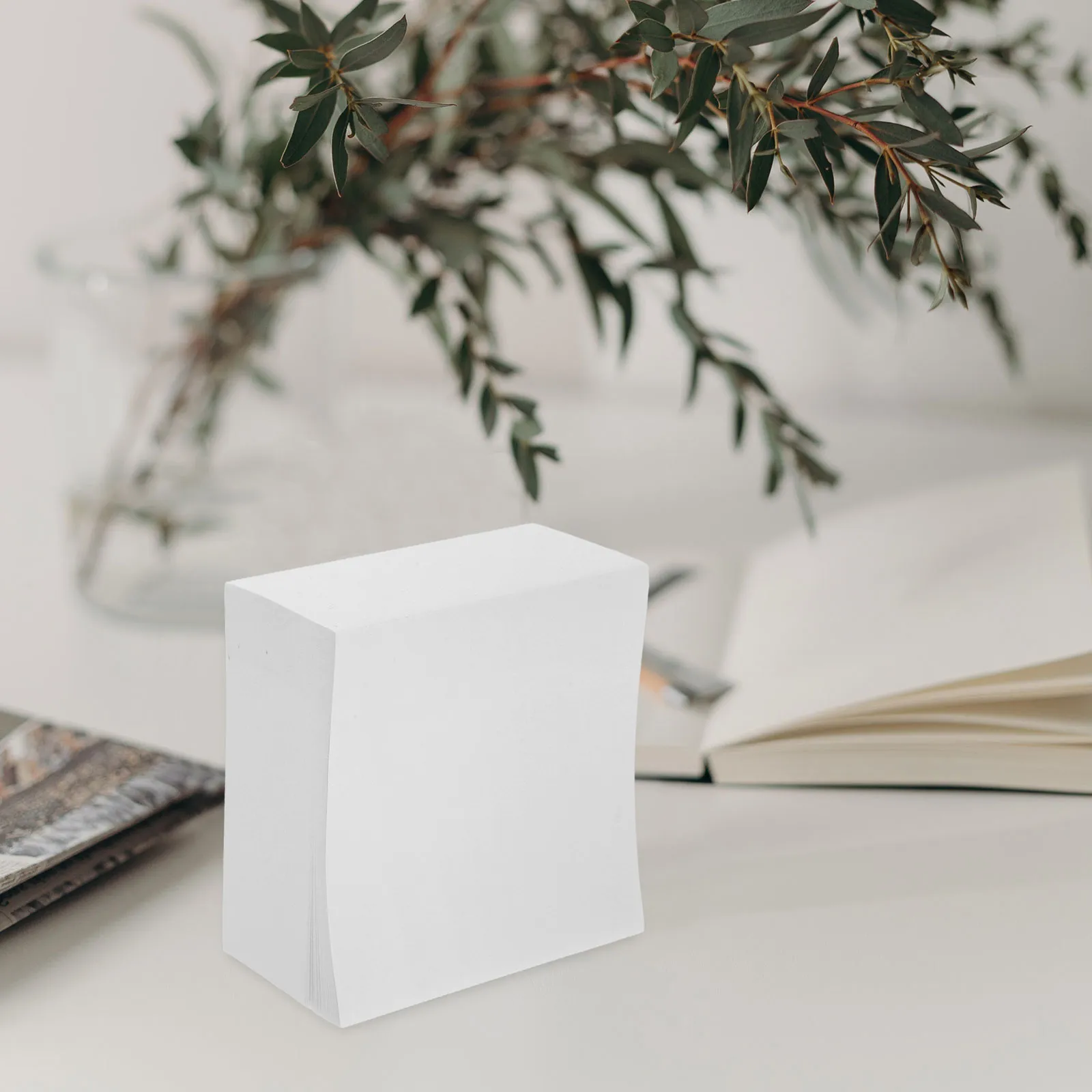 

400Pcs Blank Square Note Pads Non-Sticky Tear-Off Memo Sheets Smooth Writing Paper for Office School Home Organized Reminder